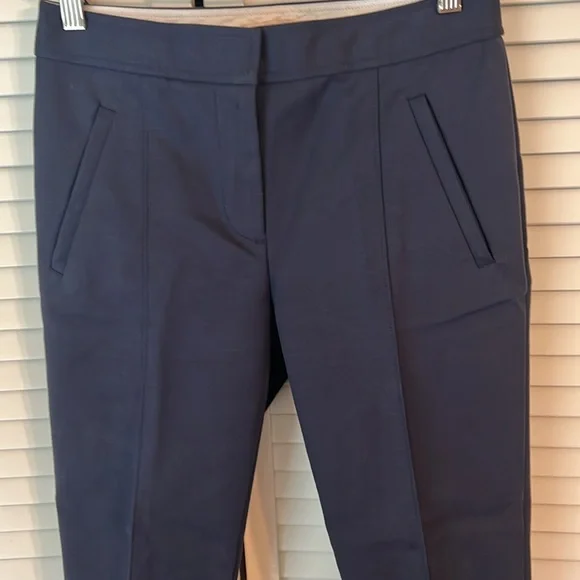 Navy Sea Tory Burch Vanner Cropped Blue Pants size 00 - Picture 4 of 15
